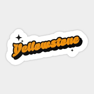 Yellowstone - Retro Classic Typography Style Sticker